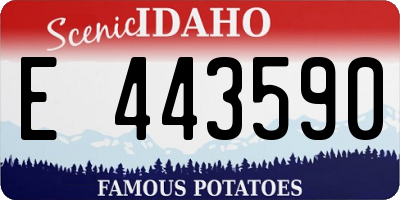 ID license plate E443590