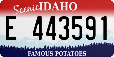 ID license plate E443591
