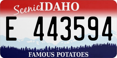 ID license plate E443594