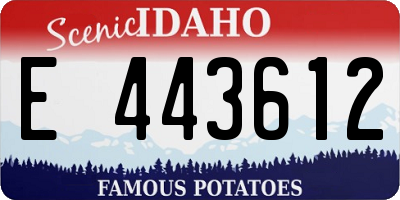 ID license plate E443612