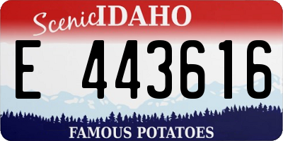 ID license plate E443616