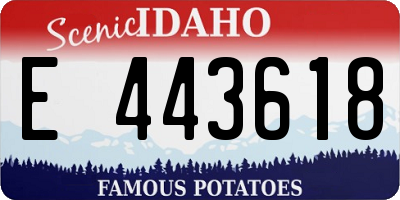 ID license plate E443618