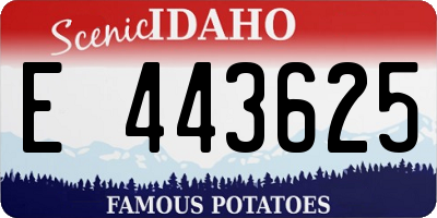 ID license plate E443625