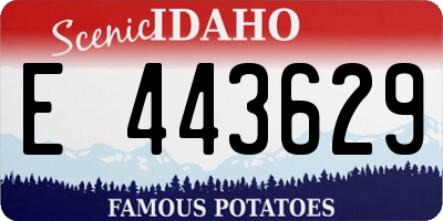 ID license plate E443629