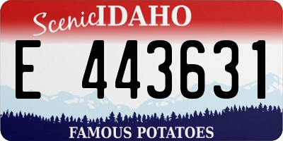 ID license plate E443631
