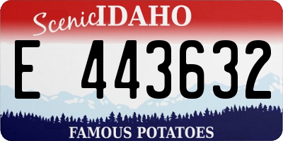 ID license plate E443632
