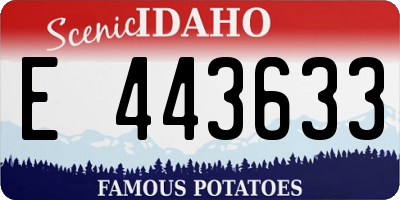 ID license plate E443633