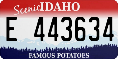 ID license plate E443634