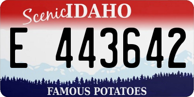 ID license plate E443642