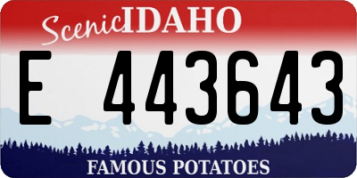 ID license plate E443643