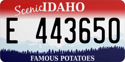 ID license plate E443650