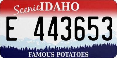 ID license plate E443653
