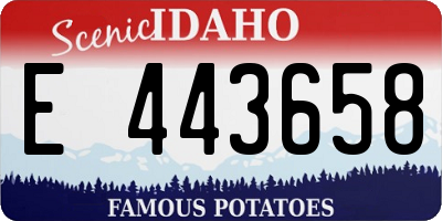 ID license plate E443658