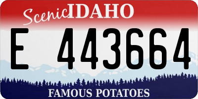 ID license plate E443664