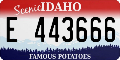 ID license plate E443666