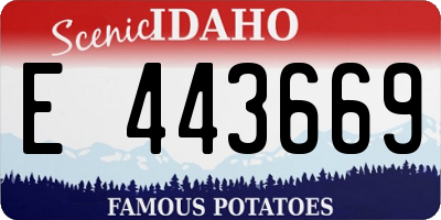 ID license plate E443669