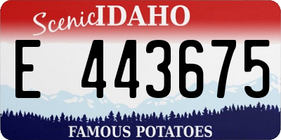 ID license plate E443675