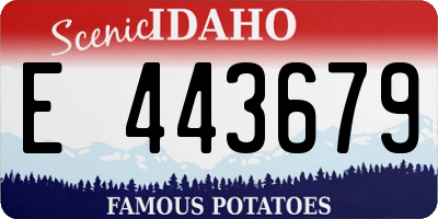 ID license plate E443679