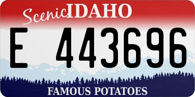 ID license plate E443696