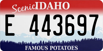 ID license plate E443697