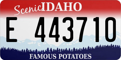 ID license plate E443710