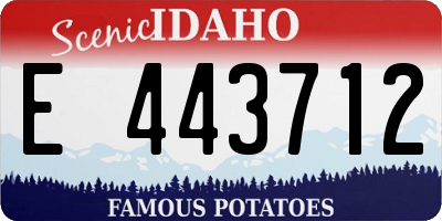 ID license plate E443712