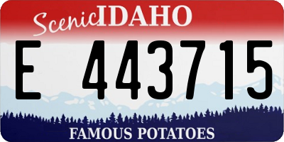 ID license plate E443715