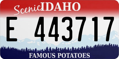ID license plate E443717