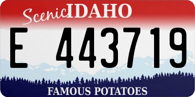ID license plate E443719