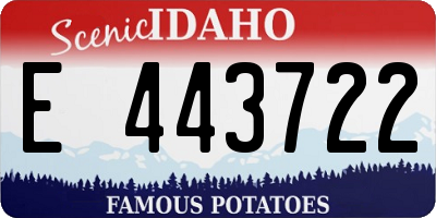 ID license plate E443722