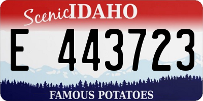 ID license plate E443723