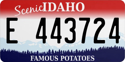 ID license plate E443724