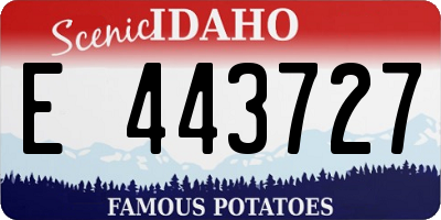 ID license plate E443727
