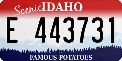 ID license plate E443731
