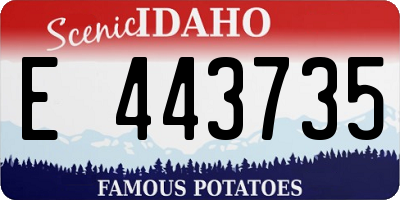 ID license plate E443735