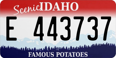 ID license plate E443737