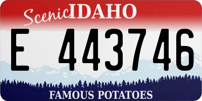ID license plate E443746