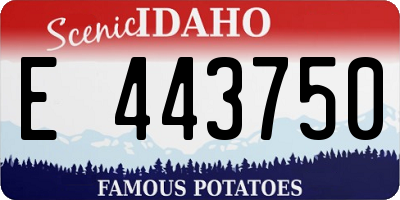 ID license plate E443750