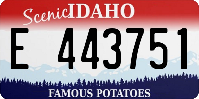 ID license plate E443751