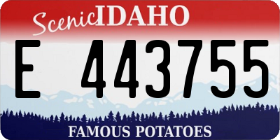 ID license plate E443755