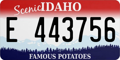 ID license plate E443756