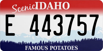 ID license plate E443757