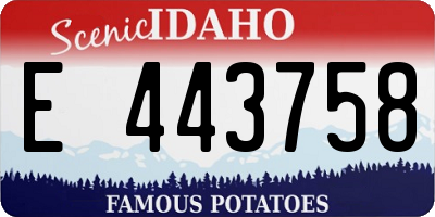 ID license plate E443758