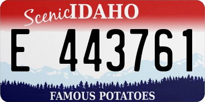 ID license plate E443761