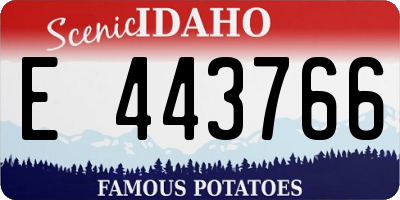 ID license plate E443766