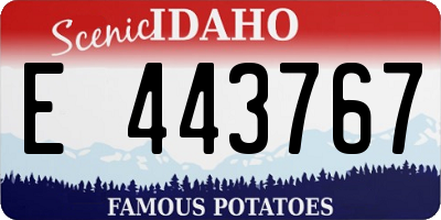 ID license plate E443767