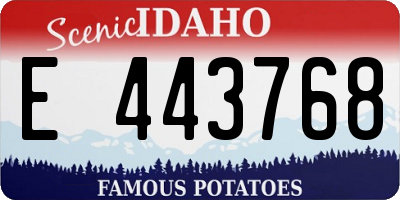ID license plate E443768