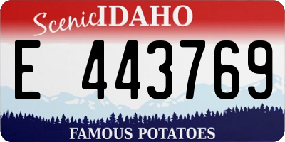ID license plate E443769