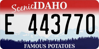 ID license plate E443770
