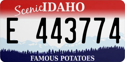ID license plate E443774